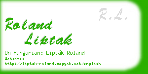 roland liptak business card